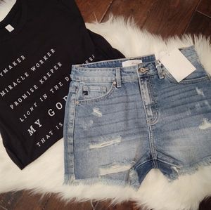 KanCan Shorts - light/med wash